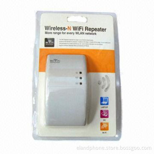 Wireless-N Wi-Fi Repeater, Provides up to 300Mbps Transmission Rate